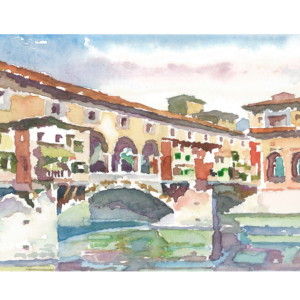Ponte Vecchio a Firenze  ( puente y arcadas)